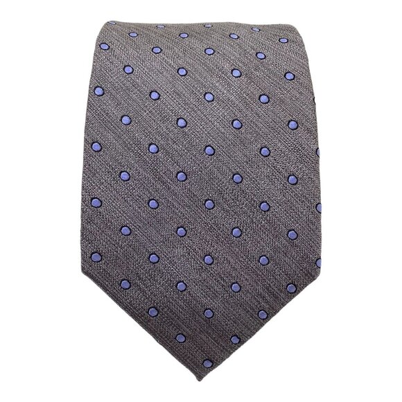 ORVIETO Gray Polka Dot Silk Tie 59"/ 3" EC - Picture 1 of 6